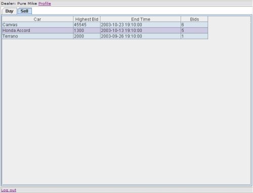 LanceAuction dealer sell interface LanceAuction dealer sell interface